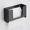 304 Stainless Steel Bathroom Paper Holder Hidden Tissue Box Public Toilet Hotel Square Paper Box Toilet Paper Holder