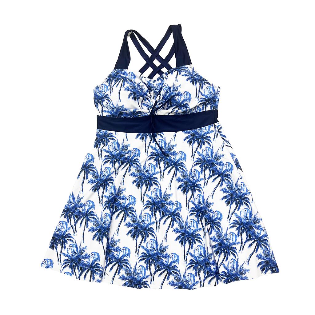 Women's Two-Piece Bikini Set Large Size Skirt Split Swimsuit