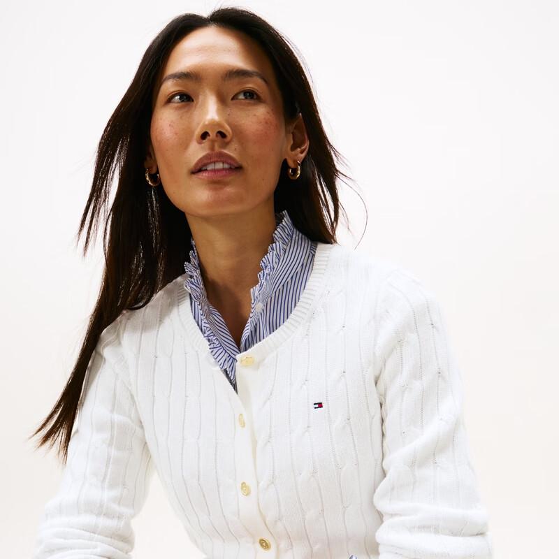 Tommy Hilfiger Women's Cable Knit Pure Cotton Sweaters & Cardigans