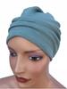 Turban Damski Wiosenny Luba Aquamarine Z Falbanką Lekki I Wygodny Z Bawełny