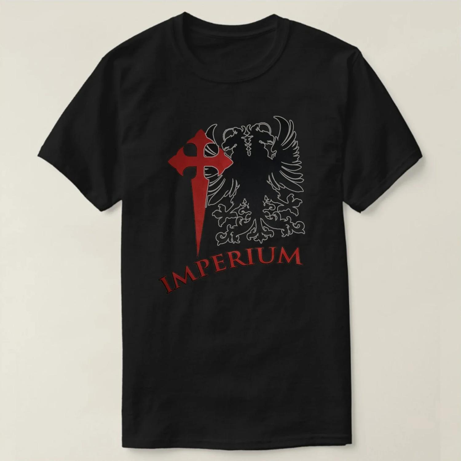 Spainish Tercio Santiago Cross Black Hawk Imperium T Shirt Short Sleeve Casual 100% Cotton O-Neck Mens T-shirt Size S-3XL S чёрный
