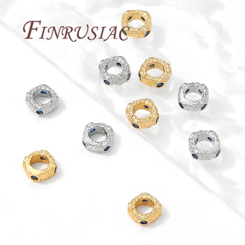 18K Gold Plated Beads For Jewelry Making,Loose Spacer Beads For Bracelets Accessories,,Bead Separators DIY Necklace Findings