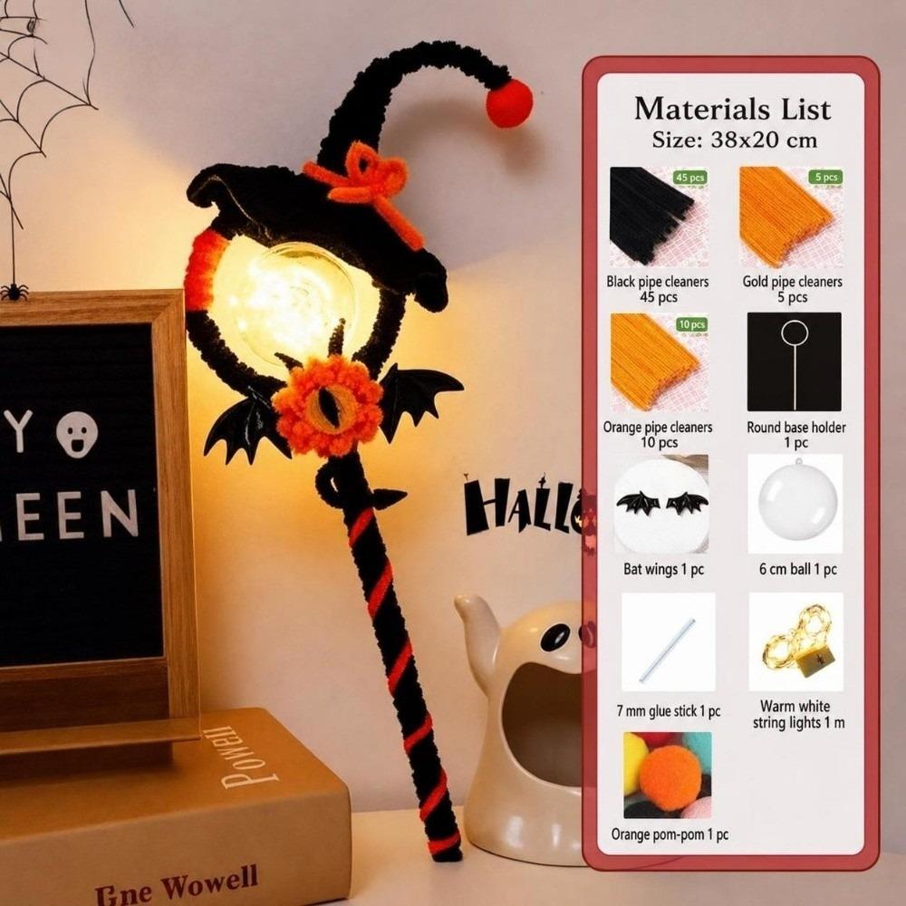 Bendable DIY Halloween Magic Wand with Light String Handheld Lantern Wand  Halloween Party