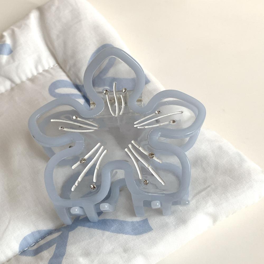 

Заколка для волос в виде цветка сакуры со стразами, прозрачная, уличная мода