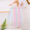 New Girls' Summer Rainbow Mesh Princess Dress & Tutu Skirt