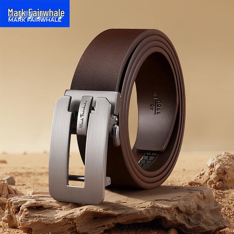 

Mark Fairwhale Men s Automatic Buckle Genuine Leather Belt 120cm (Adjustable)