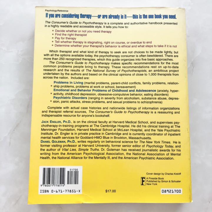 [USED] The Consumer's Guide To Psychotherapy