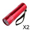 2xMini Flashlight Small Flash Light for Hiking Backpacking Home White
