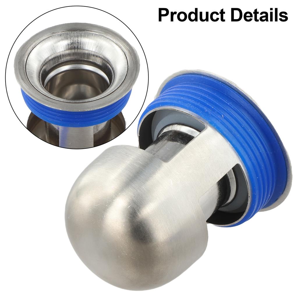 1pc Shower Floor Drain Core Backflow Preventer Sewer 304 Stainless Steel Floor Drain Bathroom Drainage Pipe Odor-proof Drain