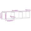 CD Wall Shelf Artisan Oak 75 x 18 x 18 cm Particleboard