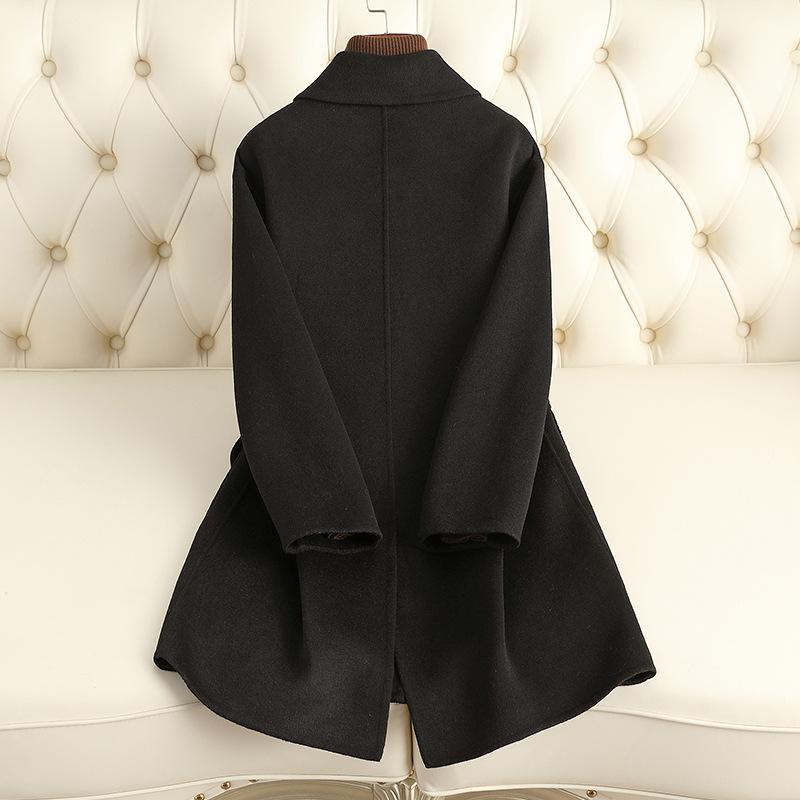 Double-sided Cashmere Coat Medium and Long, Slim and Thin, Showing Temperament, High-end Autumn and Winter New Wool Coat Women