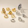 18k Gold-Plated Double-Layer Stainless Steel Geometric Open Women's Ring