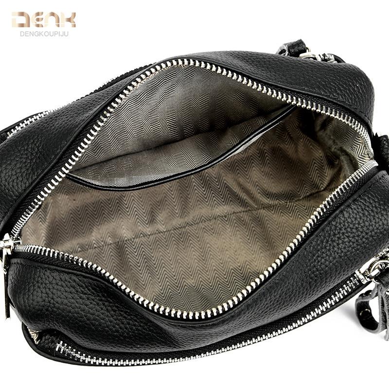 Leather women's bags new trendy fashion first layer cowhide soft shoulder messenger bag