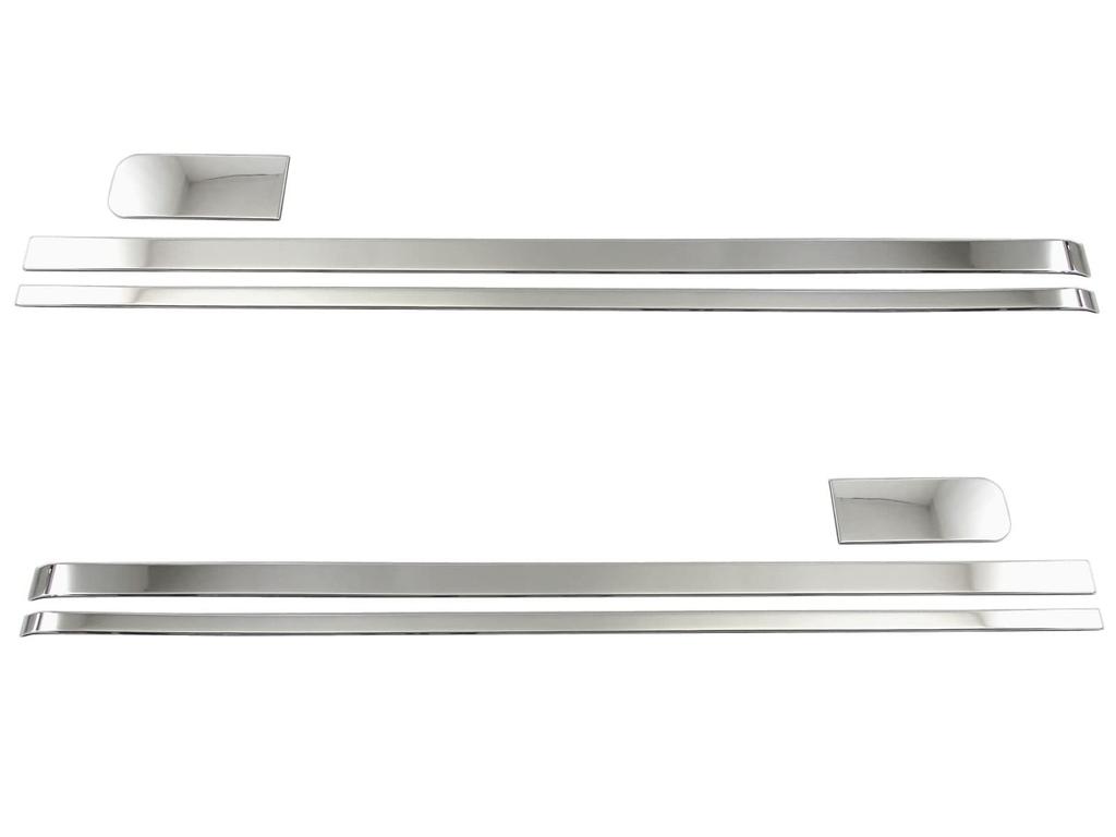 BRIGHTZ Finish Stainless Steel Plated Slide Rail Panels for NV350 Caravan E26 Compatible with and VW6E Ultra-Mirror (4-Piece Set) (Van) (CS4E26,