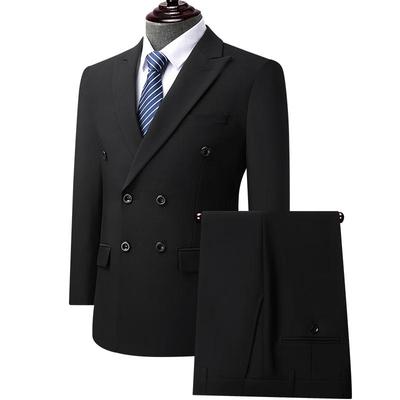 Hodo Men's Double-Breasted Slim Fit Suit