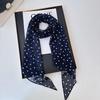 Retro Sweet Polka Dots Print Chiffon Scarf Women'S  All-Match Belt Scarf