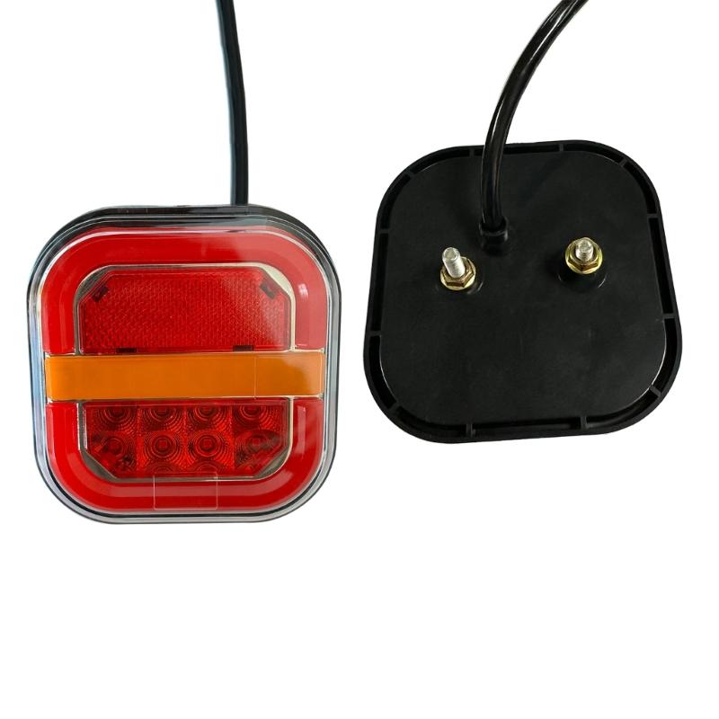 2 Stück 12V 24V LED Dynamische Auto LKW Rückleuchte Rücklicht Blinkende Warnleuchte Geeignet für Bus Anhänger