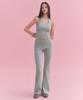 MUSINSA STANDARD WOMAN Women'S Turn Down Flare Jersey Pants [Medium Grey]