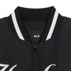 New MLB Varsity Front Cursive Rib Mid Short Down Jkt Baseball Jacket Unisex Black 3ADJV0346-50BKS