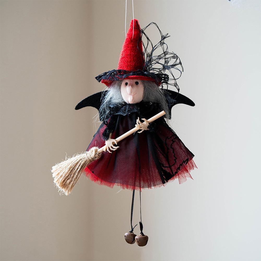 Lace Skirt Halloween Witch Hanging Ornament Handmade Dangling Leg Witch Pendant Garden Yard Decor