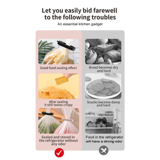 Plastic Food Bag Clips Colorful Airtight Sealing Clips for Snacks Bread Chips Kitchen Moisture Prevention Clips