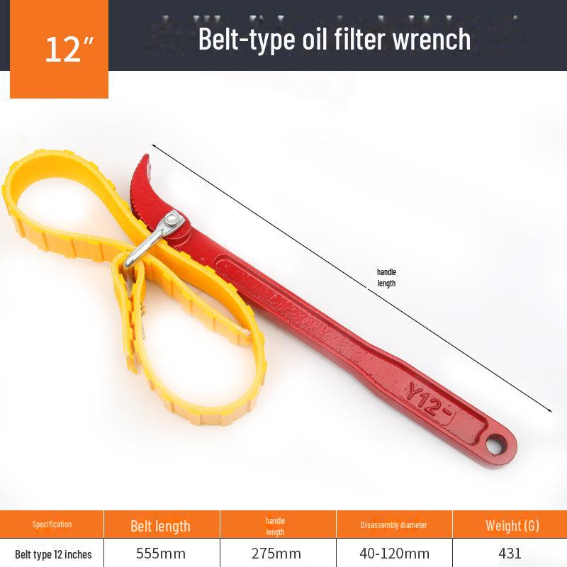 Univerzální nastavitelný klíč na řetěz olejového filtru
