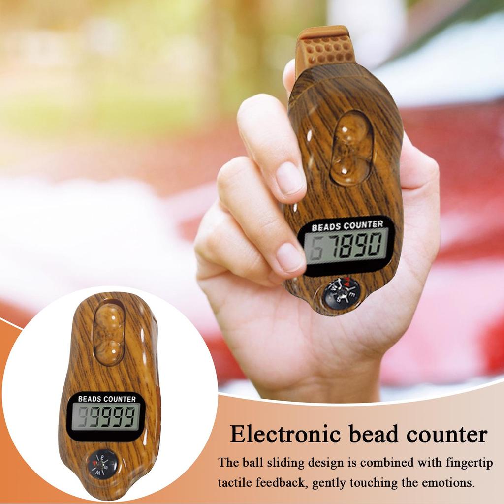 Finger Counter Clicker Adjustable Digital Beads Timer Handheld Digital Clicker Electrical Counter For Men Women Prayer