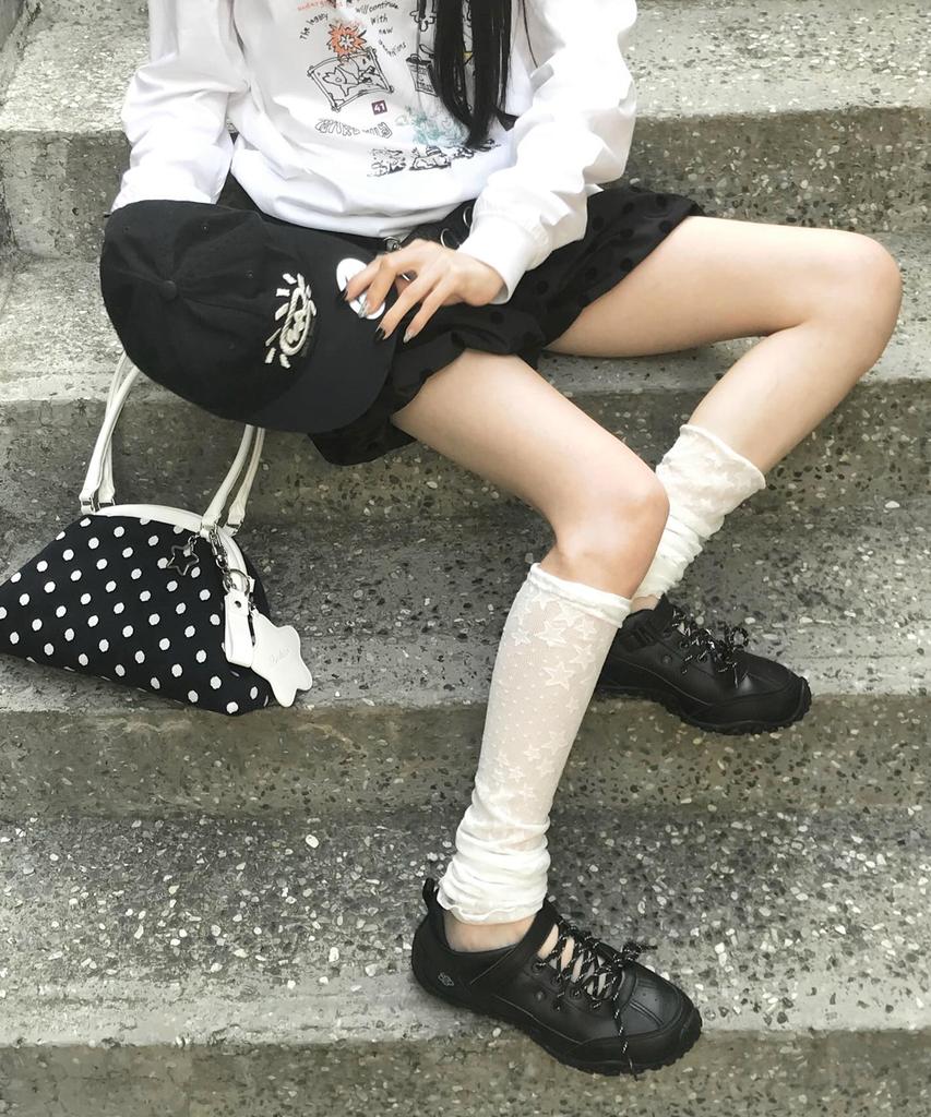 Wacky Willy Kitte Mary Jane Sneakers Black