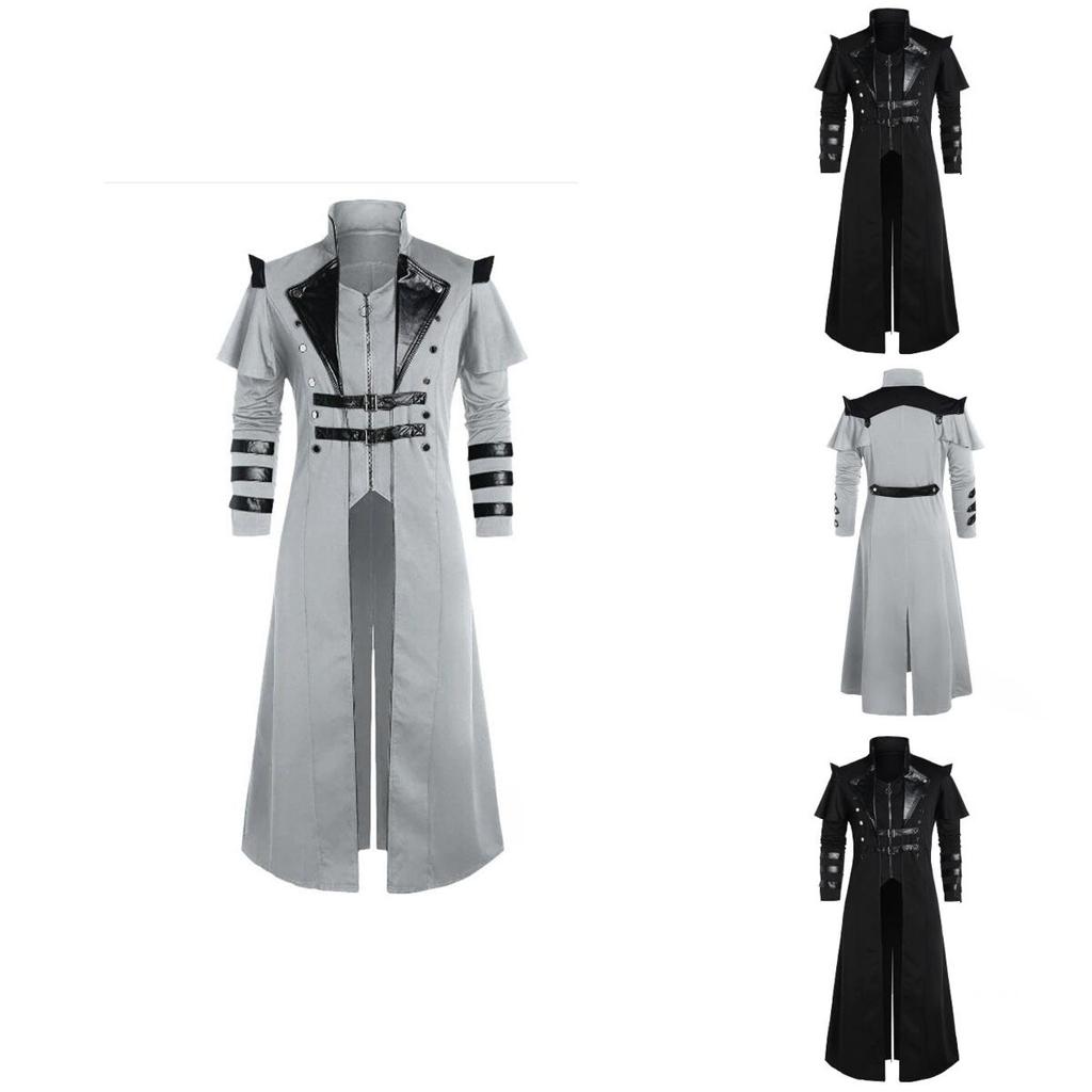 Medieval Renaissance Punk Coat For Stage Performances And Photography