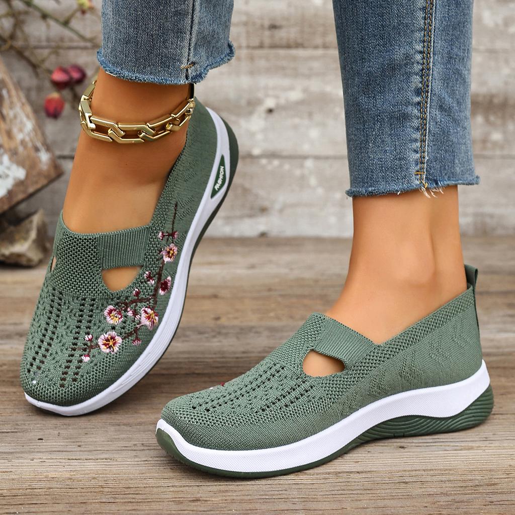Chaussures Été Sandales Respirantes Baskets Femmes Semelle Souple Antidérapante, Chaussures Décontractées Chaussures de Marche
