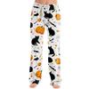 Women's Halloween Print Drawstring Pants, Casual Long Pants for Sleepwear or Daily