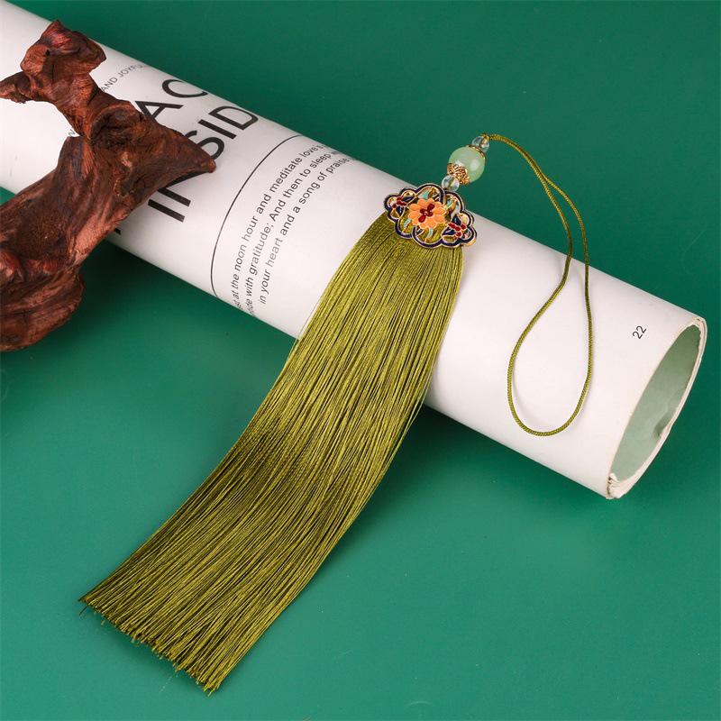 

15см Брелок-кисточка в китайском стиле ручной работы из нейлона и перегородчатой эмали для автомобиля или сумки