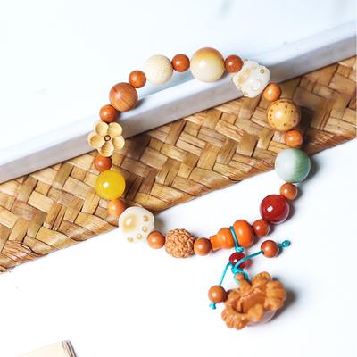 Wooden Bead Bracelet Bright Color Durable Jewellery Con Cuentas Exquisite Gift Lightweight Natural Fragrance Bracelet