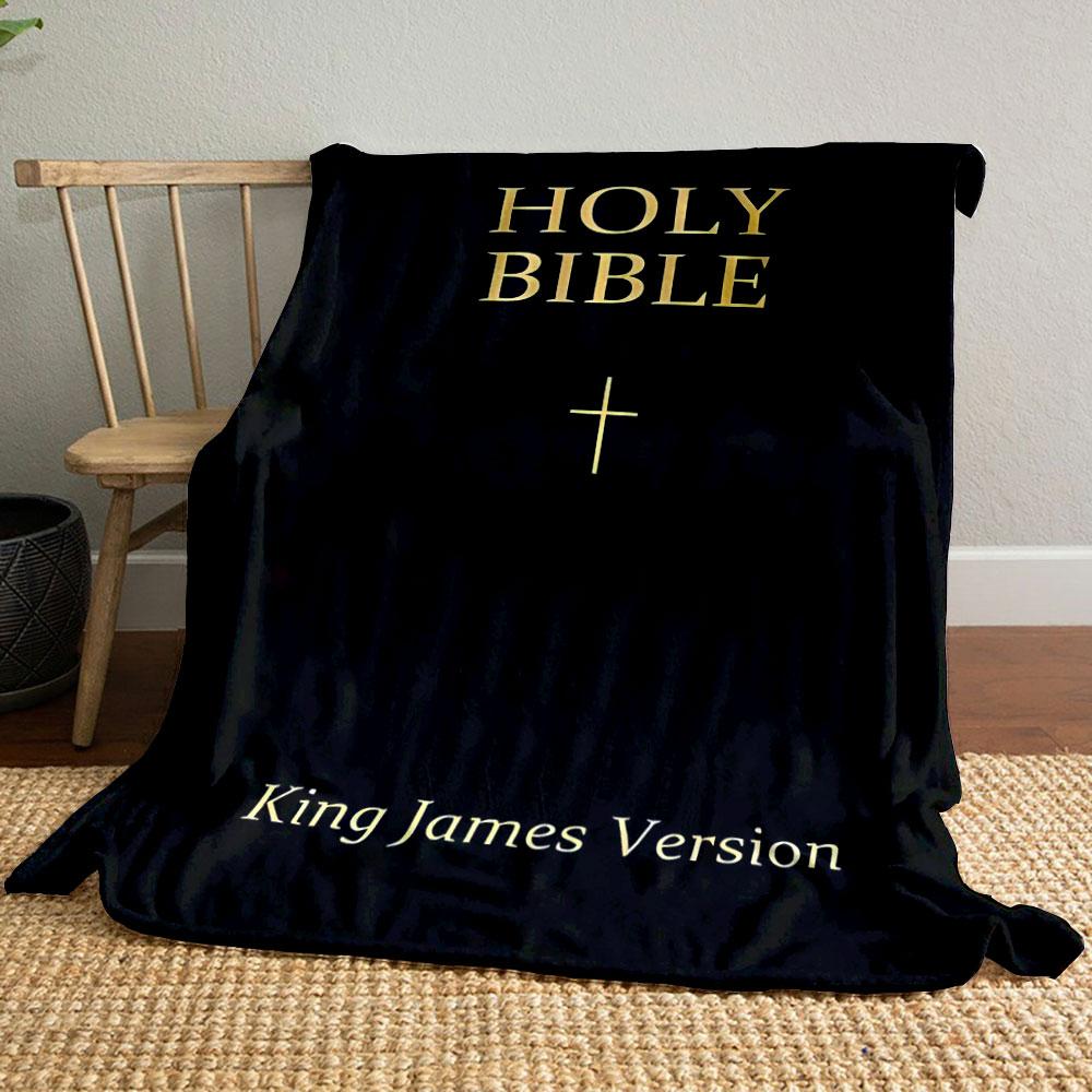 

Holy Bible Cross Blanket Printed Blanket for Living Room Bed Couch lunch break Soft Cozy Blanket for Friend s festival Gift 80cm x 120cm