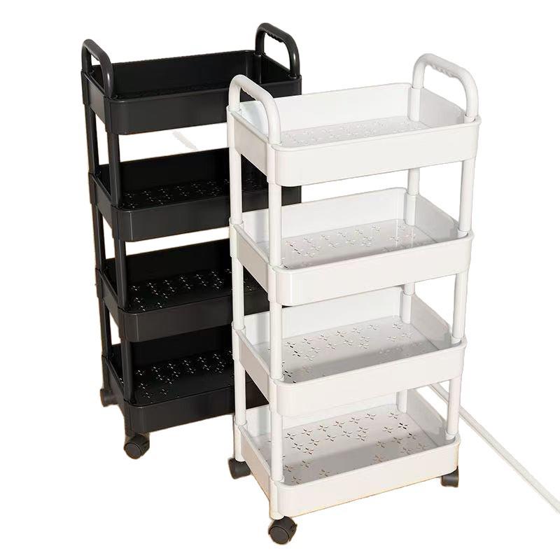 Multi-Layer Floor-Standing Storage Rack for Bedroom, Bathroom, Kitchen, or Living Room