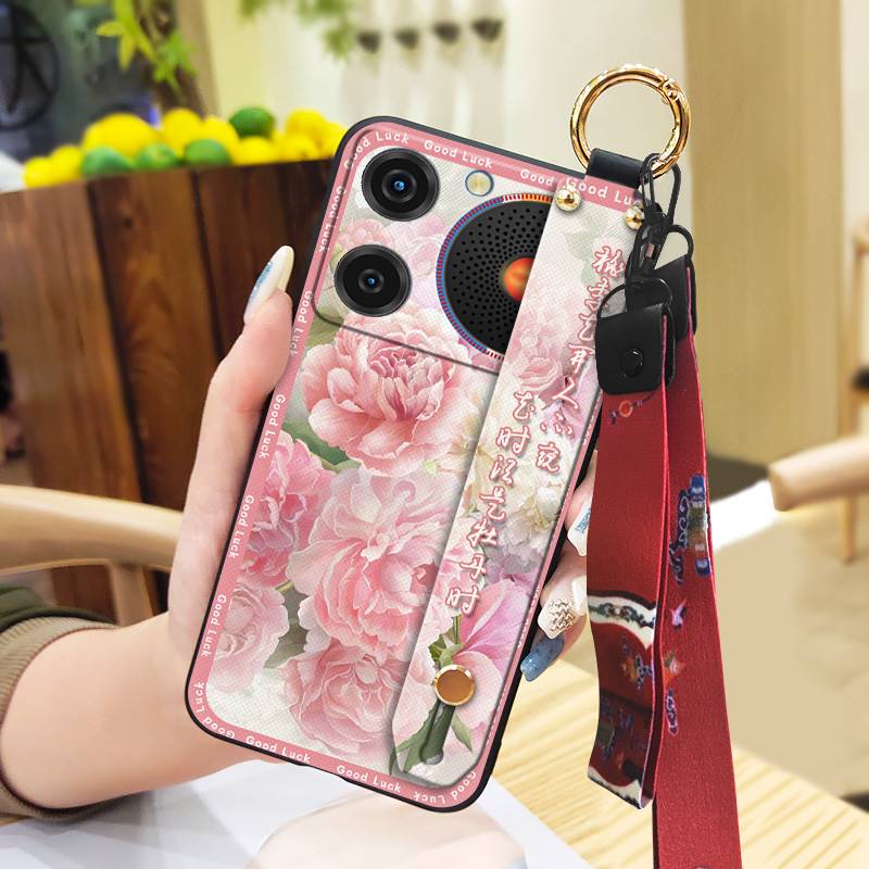 Staubdichter Ring Handyhülle Für ZTE Nubia Music Armband Ältere Dame Ständer Handyhalter Rückseite Stoßfest