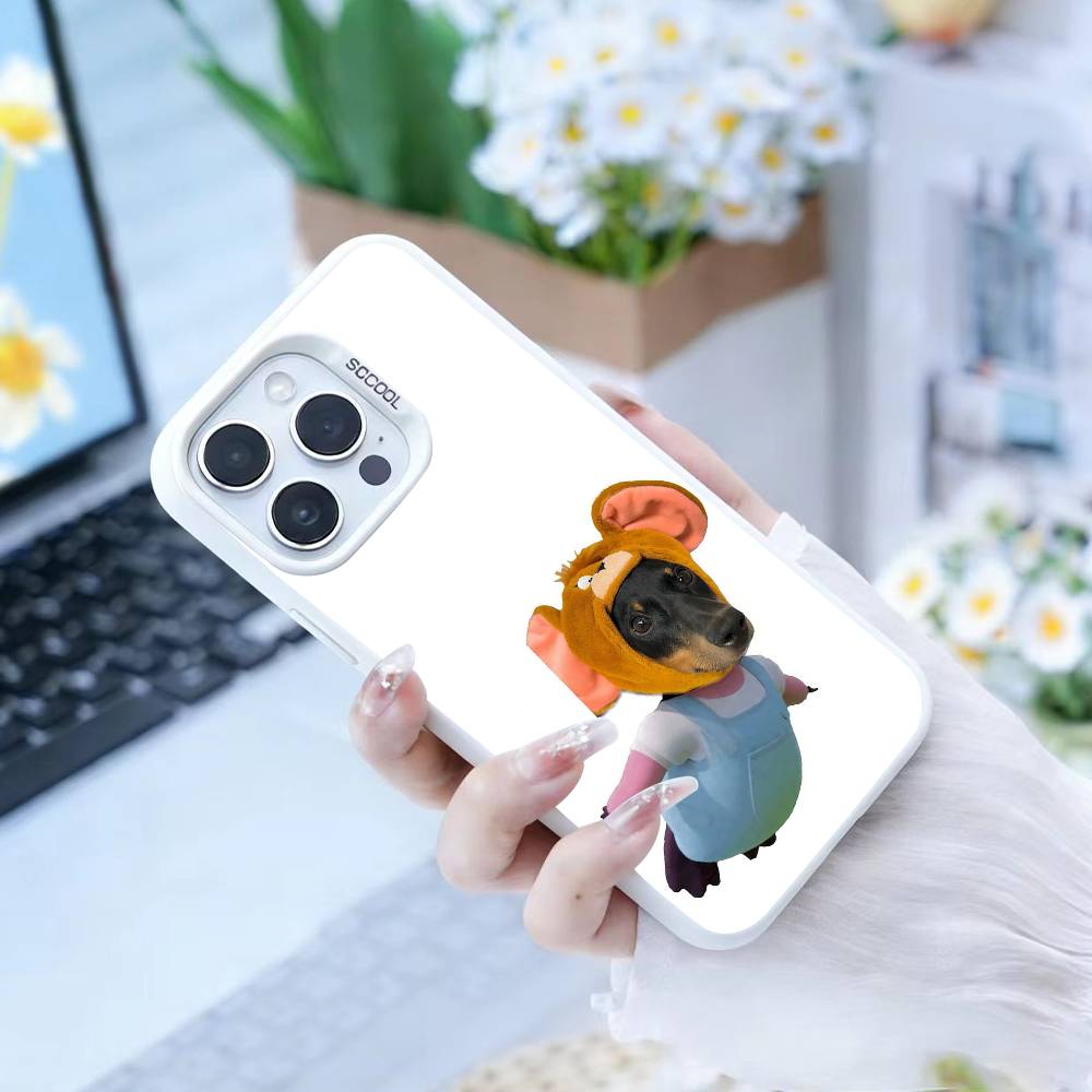 Goofy Dogs Big eyes Phone Case For IPhone 16 17 15 14 12 13 Pro Max Black Color Shockproof Cover