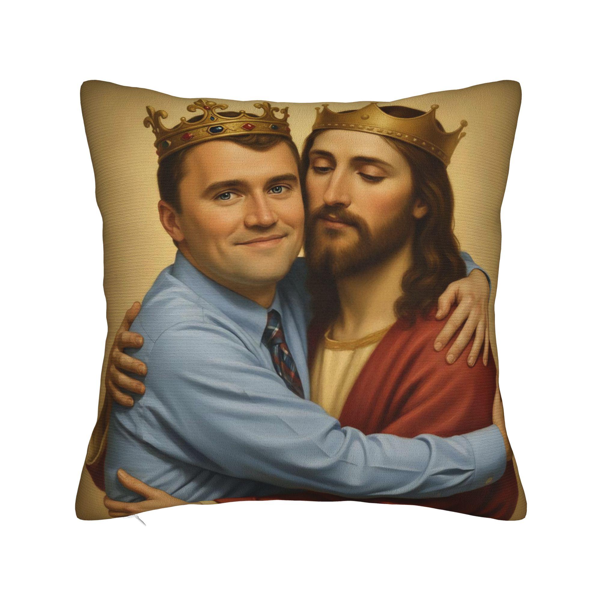 

Charlie Kirk Embrace God Pillowcase Printing Polyester Cushion Cover Gift Pillow Case Cover Chair Drop Shipping 40X40cm 30x30cm 12x12in