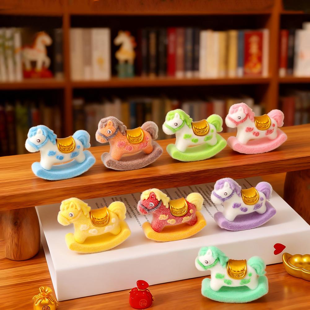 Mini Horse Decoration Horse Ornament 8pcs Mini Horse Figurines Set Chinese Style Lucky Statues Year of Cartoon Decorations New