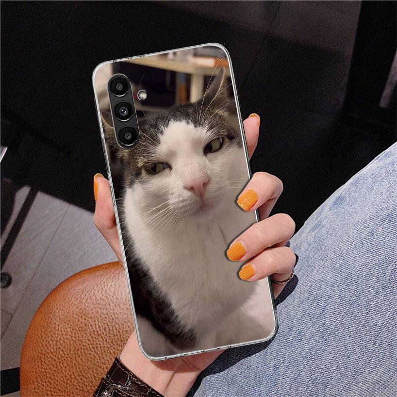 Pet Cat Funny Memes Phone Case For Samsung Galaxy A17 A16 A15 A14 A13 A57 A56 A55 A54 A53 A37 A36 A35 A34 A33 A26 A25 A24 A23 Ga