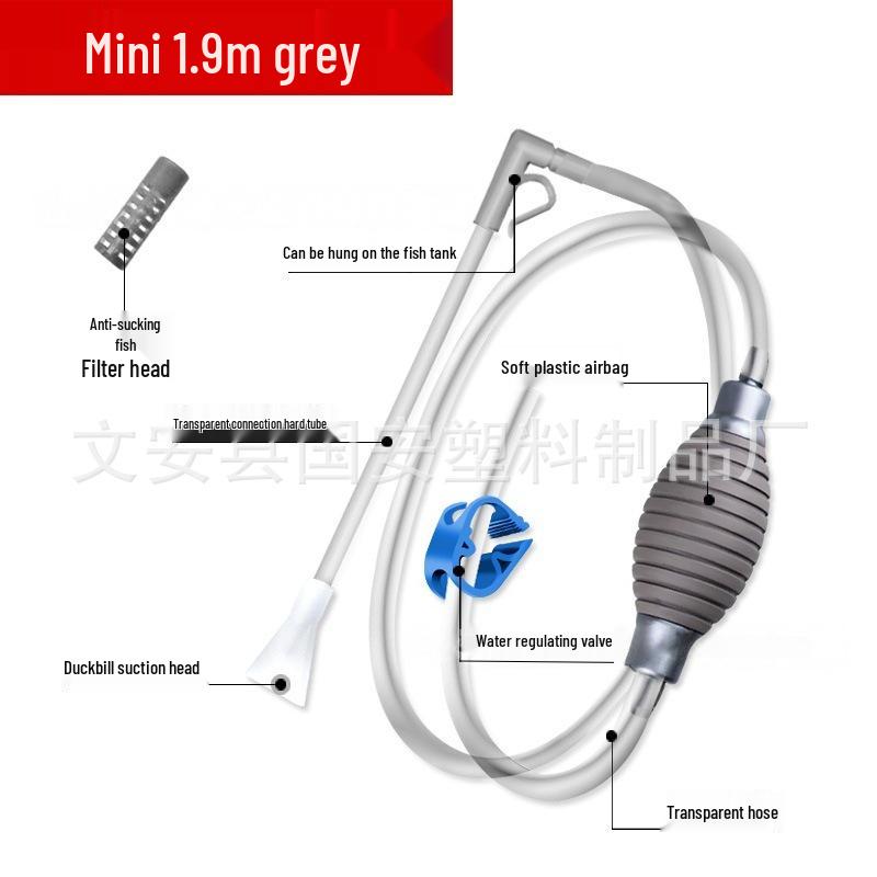 Fish Tank Manual Water Changer & Sand Washer: Siphon Hose for Cleaning Fish Feces.