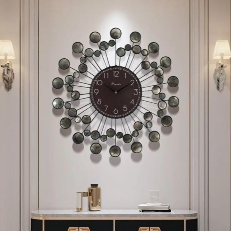 Luxury Shell Wall Clock Nordic Fashion Creative Wall Clocks Household Modern Simple Silent Clock Living Room Decorations