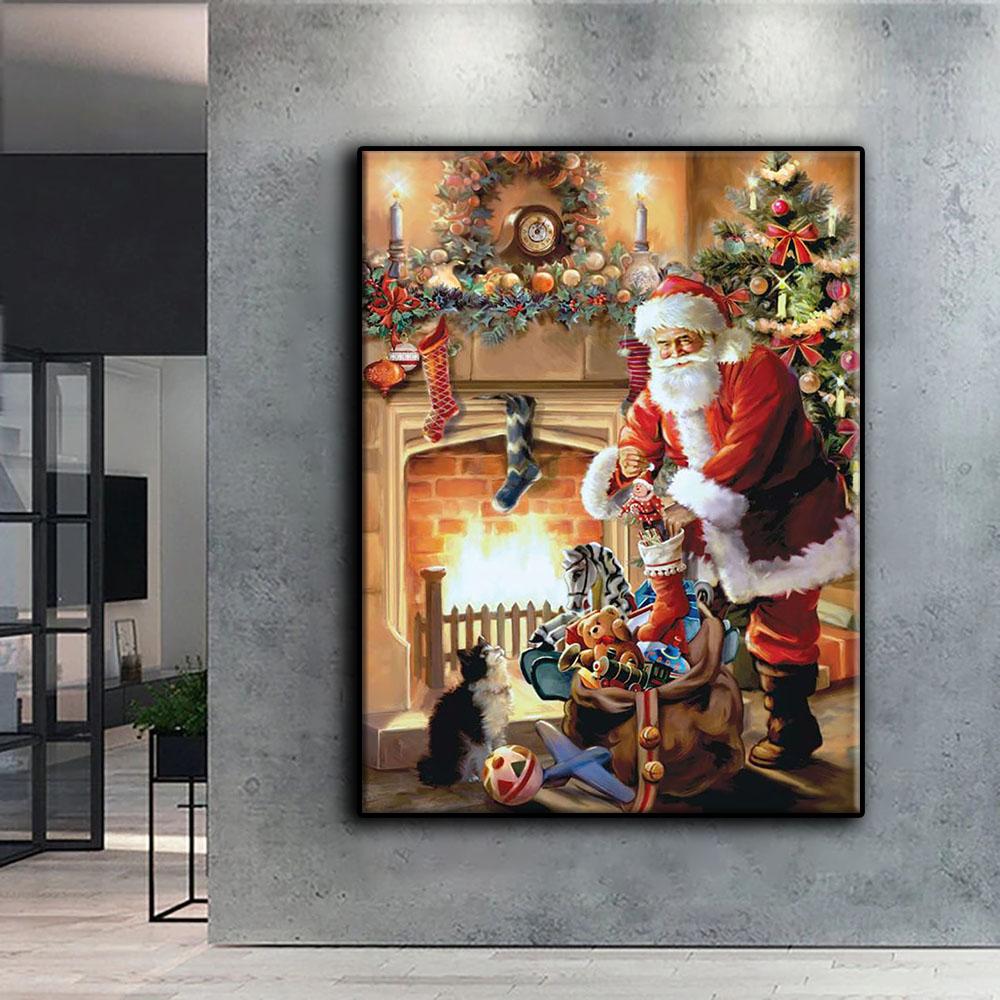 Diamond Embroidery Christmas Tree Santa Snowman 5D DIY Diamond Painting Cross Stitch Rhinestone