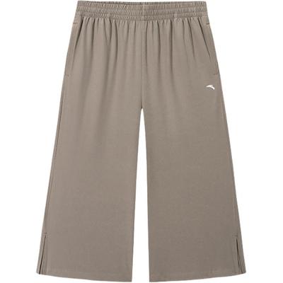 Training Series Sports Simple Solid Color Loose Wide Leg Casual Shorts Women Shorts Dark-Green 962527504-3
