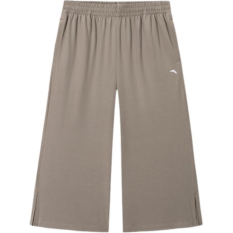 Anta Training Series Sports Simple Solid Color Loose Wide Leg Casual Shorts Women shorts Dark-Green 962527504-3