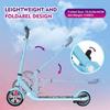 RCB Trottinette Electrique pliable Enfants 6-12 Ans Écran LED Lumières néons colorés Vitesse et Hauteur Réglables, Cadeau super Bleu