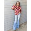 Neuer Eingang Vier Jahreszeiten Sehr Dehnbar Damen Zerrissen Schlaghose Denim Jeans Hoher Bund Elegant Knopf Dame Lange Denim Hose