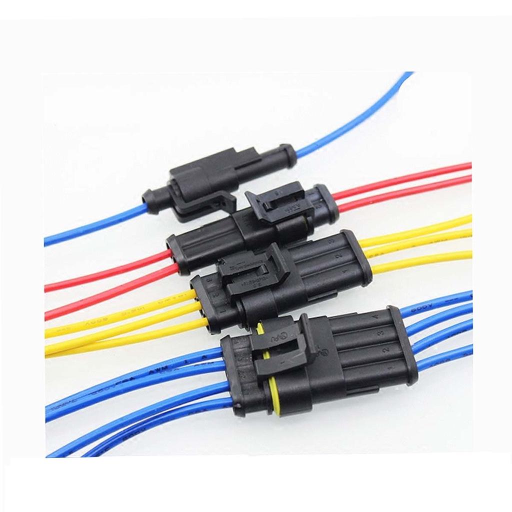 15 Kits 2 3 4 Pins Way Sealed Waterproof Electrical W E - Foto 12