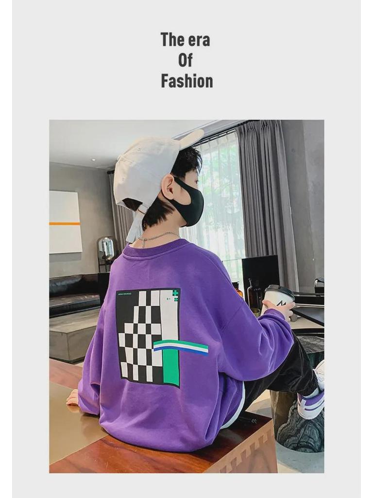 2023 Jungen Sweatshirt im koreanischen Stil mit Rundhalsausschnitt - Frühling & Herbst Print Pullover für Kinder