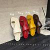 Sommer neue Metallring Zehenschlaufe T-Band niedriger Absatz Nische Oberbekleidung coole Slipper